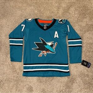 San Jose Sharks Macklin Celebrini #71 Teal Premium Stitched Jersey 46 Medium